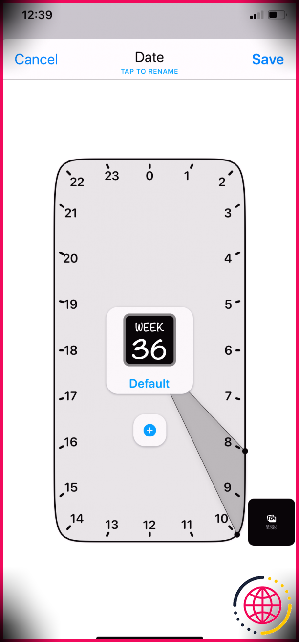 Sélection d'une période personnalisée pendant laquelle le widget chronométré de Widgetsmith doit être affiché