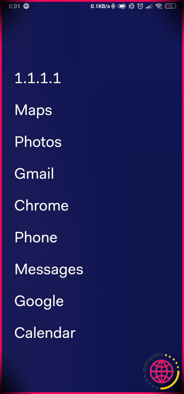 Avant l'écran d'accueil minimaliste du lanceur Android