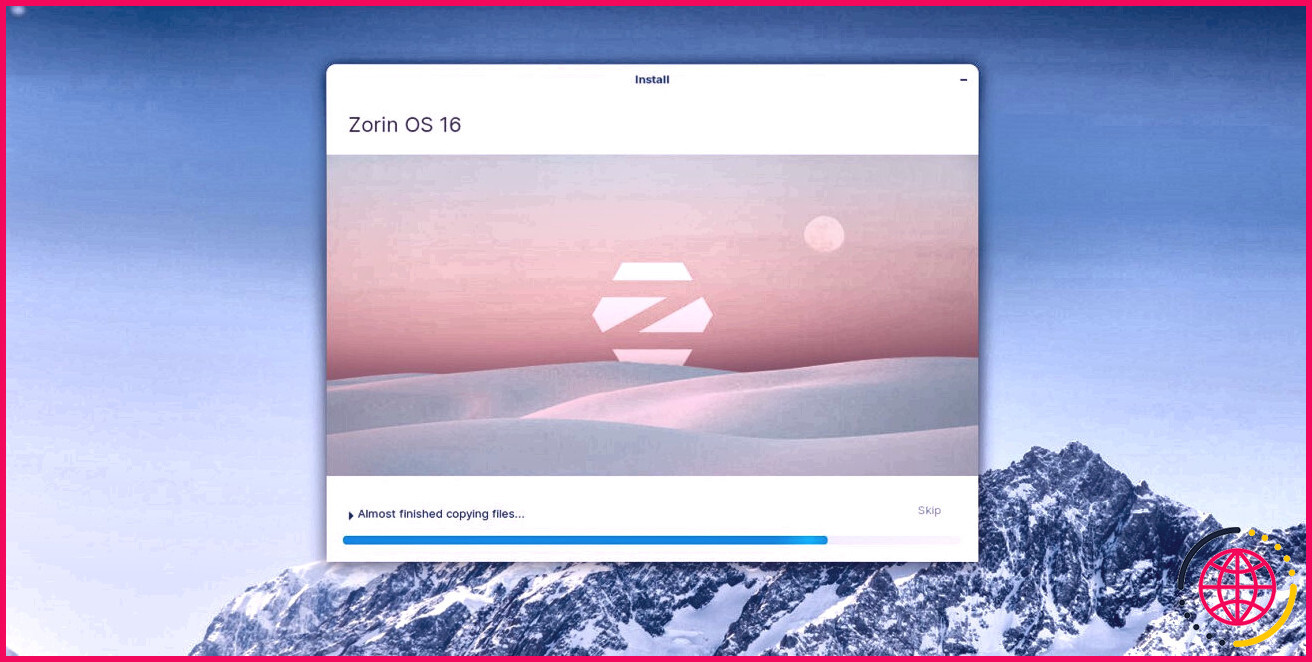 Installation du système d'exploitation Zorin