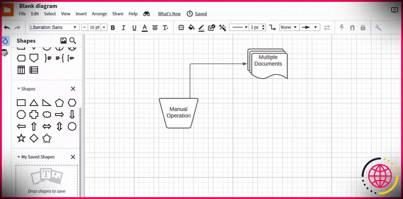 Le rythme Web de Lucidchart vous permet de créer manuellement des diagrammes et des graphiques précis.