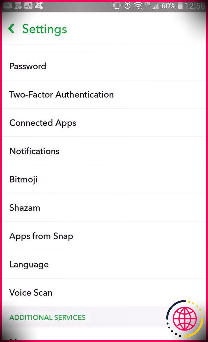 Paramètres généraux de Snapchat qui affectent la confidentialité