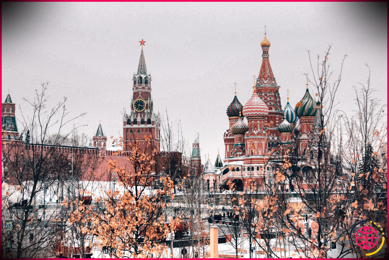 Photo d'une scène enneigée à Moscou, Russie