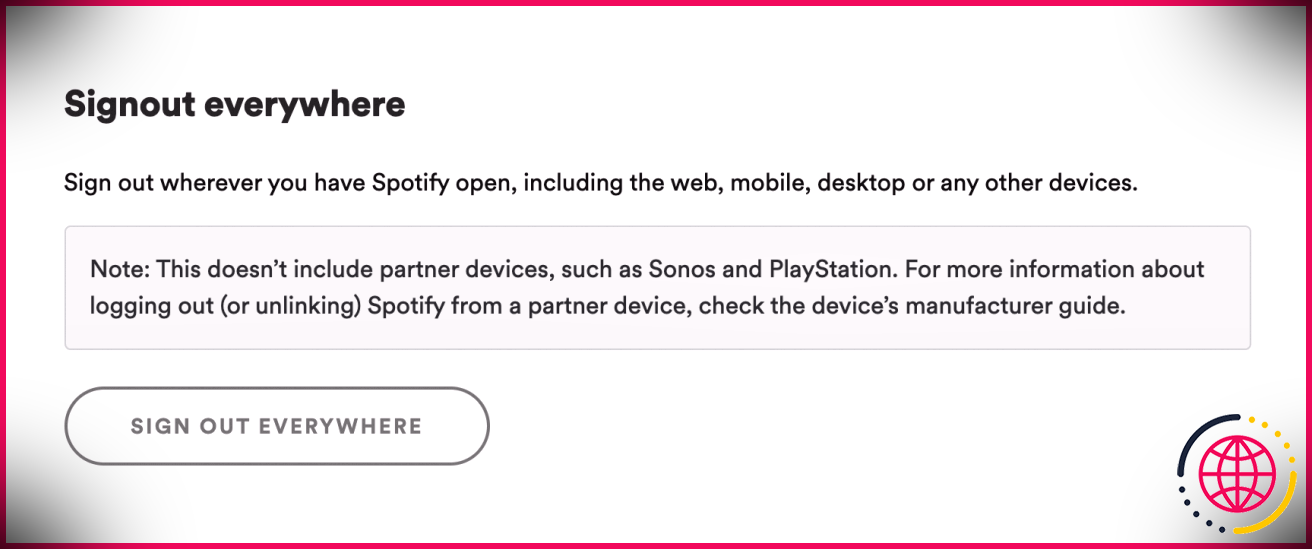 Spotify se déconnecte partout