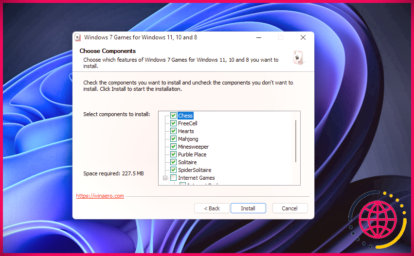 Le programme d'installation des jeux Windows 7 pour Windows 11, 10 et 8