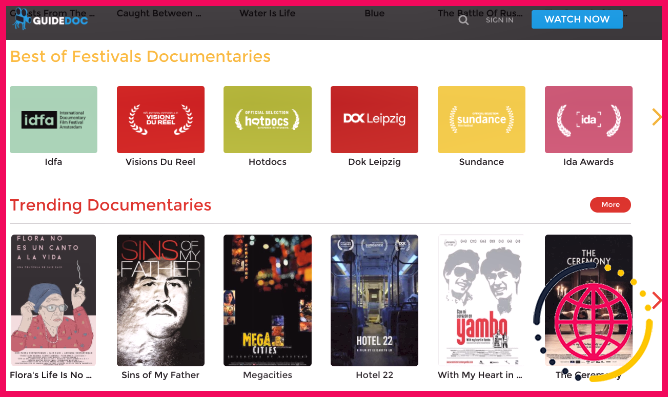 GuideDoc collecte et diffuse les meilleurs films et séries documentaires des émissions de récompenses documentaires