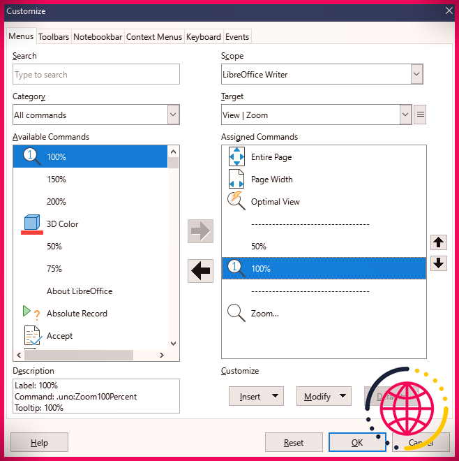 Personnaliser les menus et les barres d'outils de LibreOffice