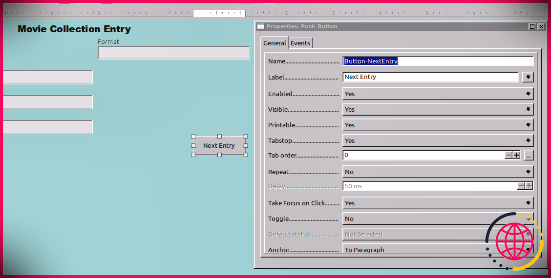 Modification des propriétés des boutons de formulaire dans LibreOffice Base