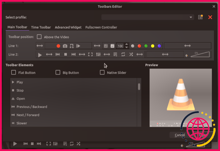 Personnalisation de l'interface VLC sous Linux