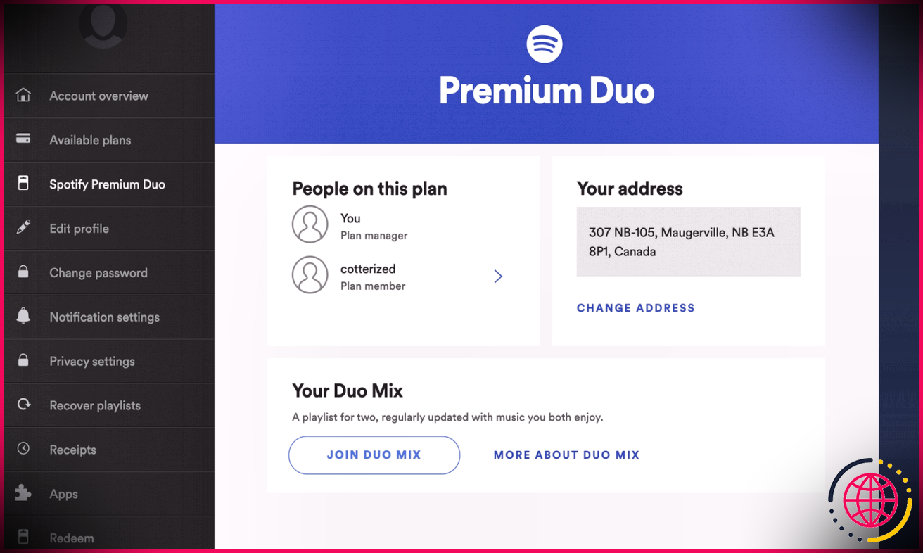 Spotify Premium Duo rejoint Duo Mix