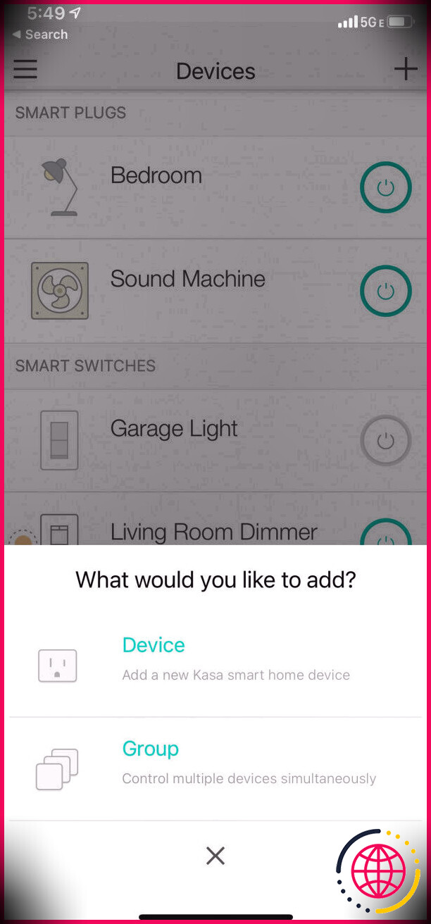 Étape 3 de l'écran d'ajout de l'application Kasa Smart