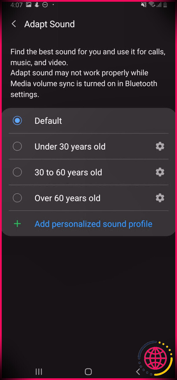 Spotify Equalizer Capture d'écran Android adapter le son