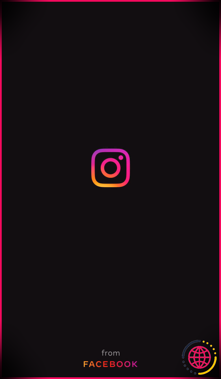 Démarrage de l'application Instagram