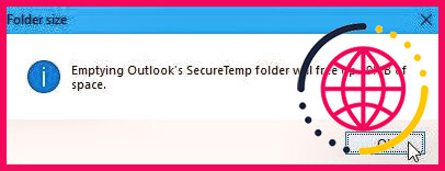 Outlook secutemp taille du dossier supprimer 1