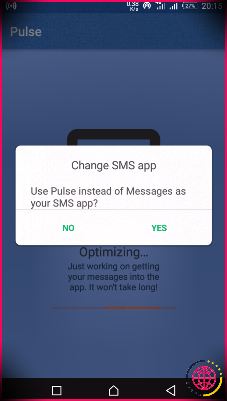Modifier l'invite de l'application SMS