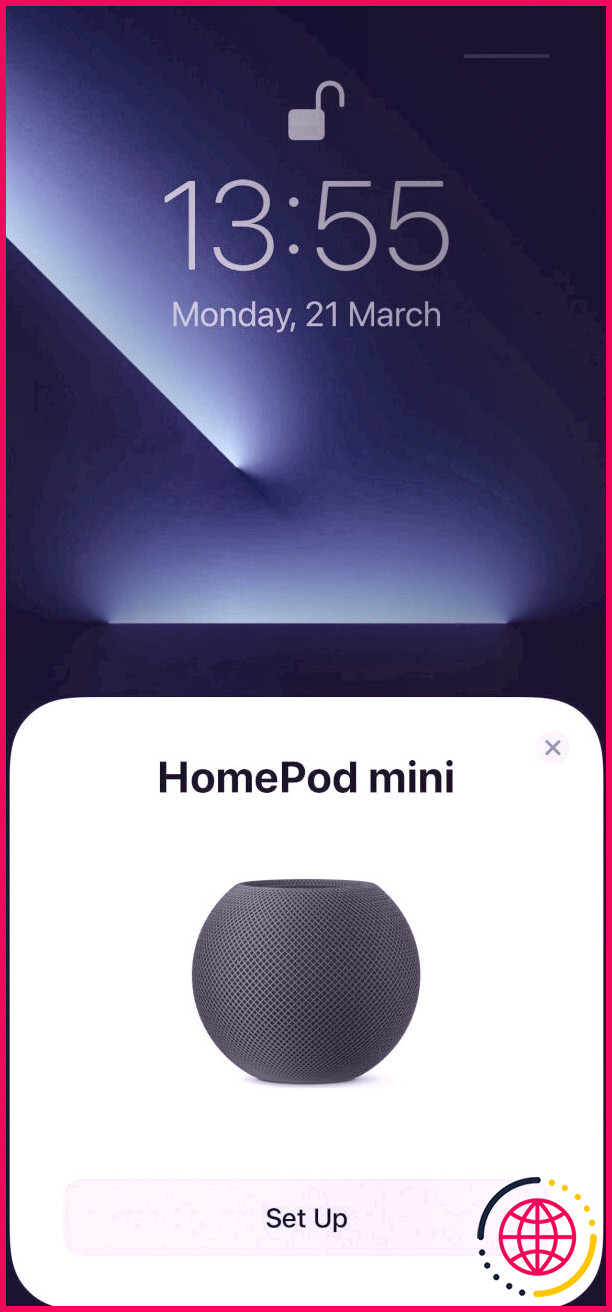 Configuration de la mini-installation du HomePod