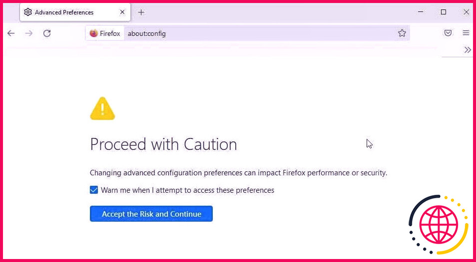 procéder avec prudence firefox 1