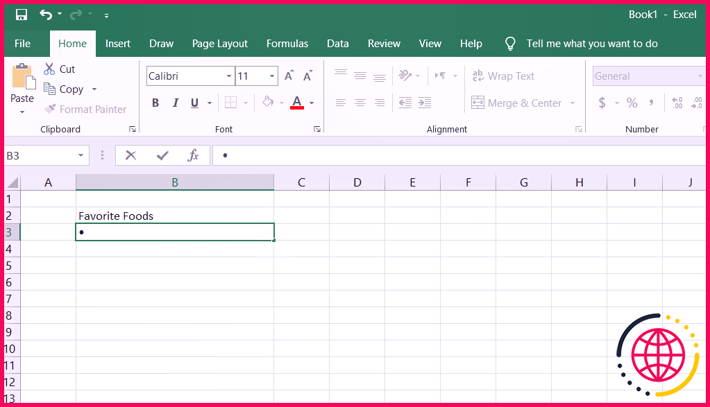 Vous pouvez ajouter des puces dans Excel à l'aide de codes Alt.