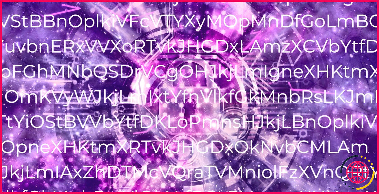code de cryptage fond violet