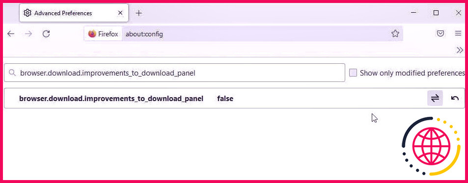 désactiver les améliorations de téléchargement du navigateur pour télécharger le panneau 1