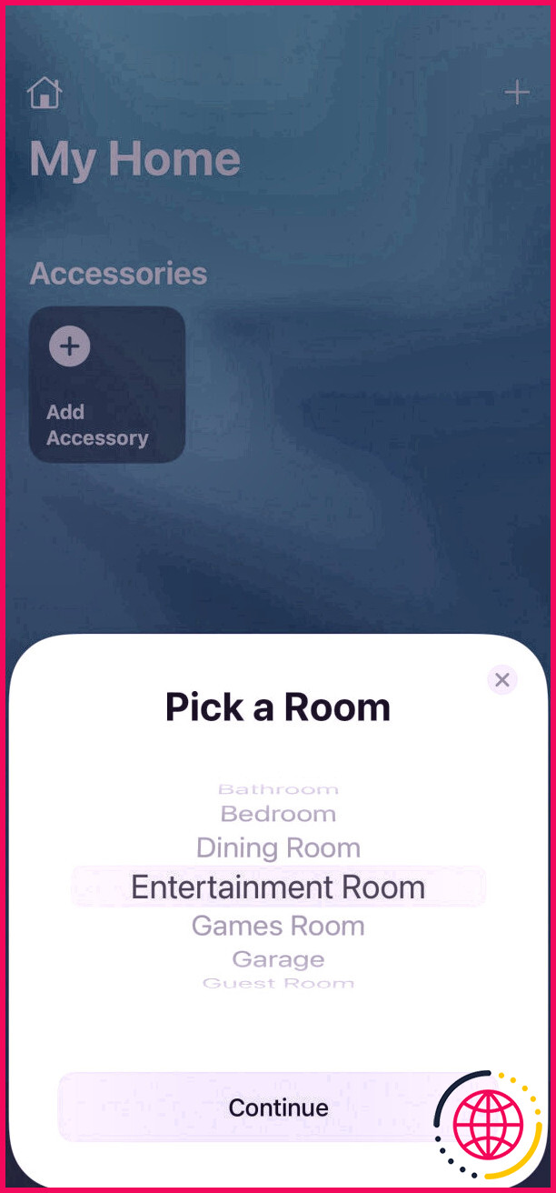 HomePod mini installation choisissez une pièce
