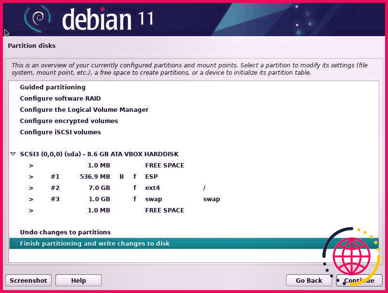 Schéma de parité Debian EFI