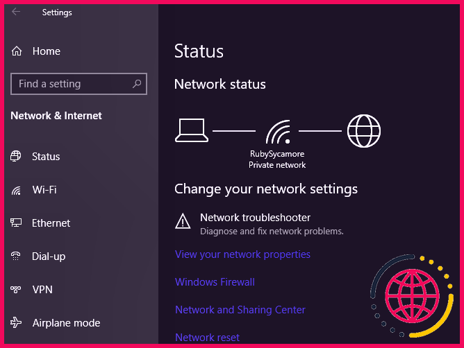 Réinitialisation du réseau Windows 10