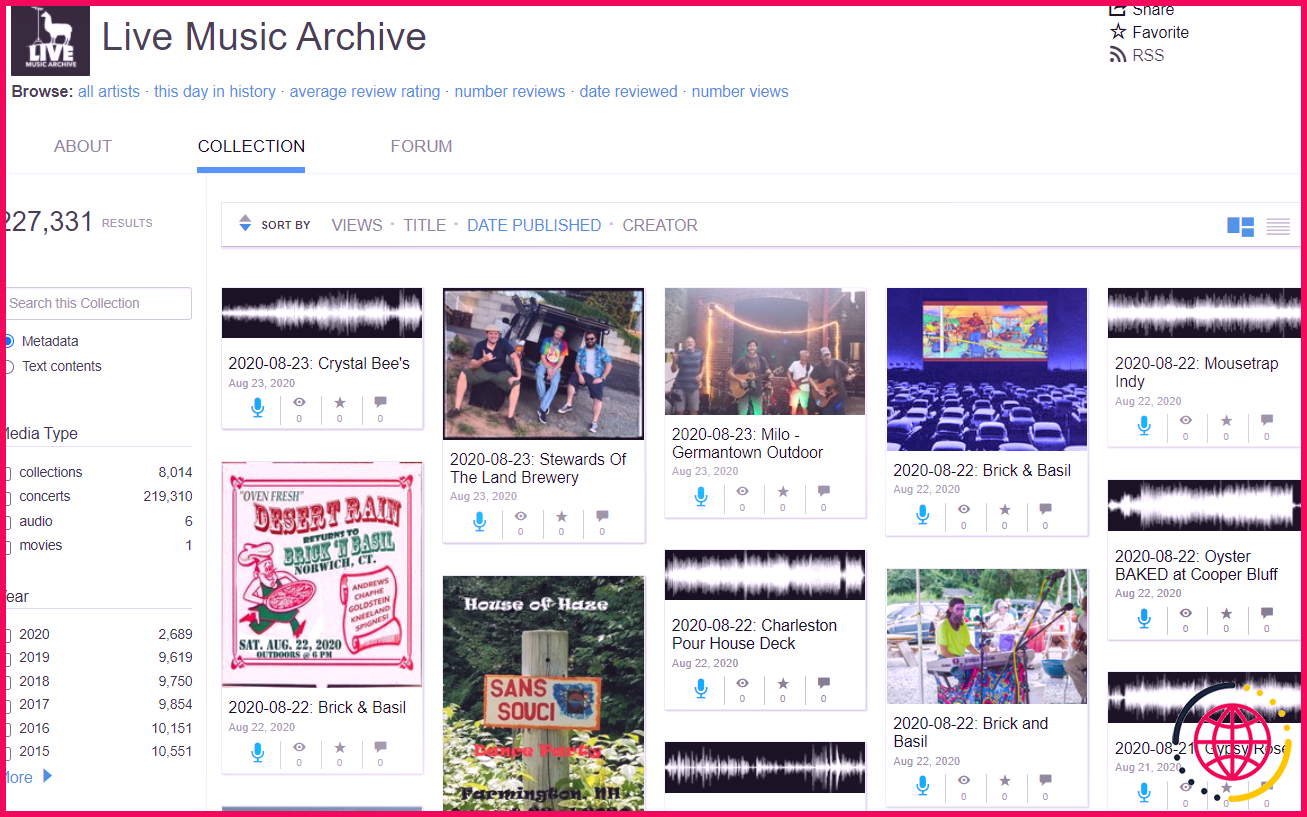 archives de musique en direct archives internet