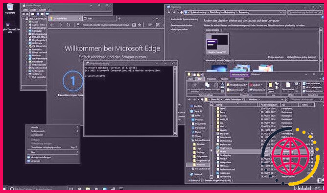 Thème sombre GreyEve pour Windows 10