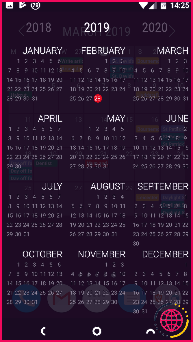 meilleur widget de calendrier Android 3