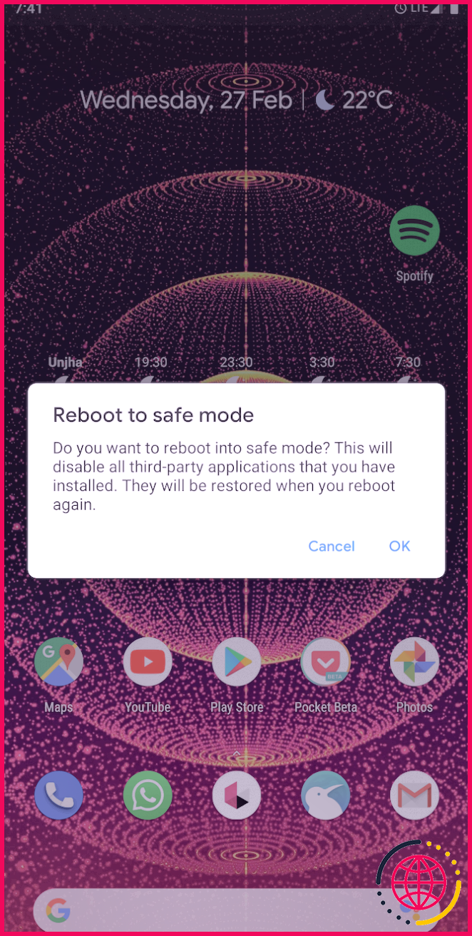 Activer le mode sans échec Android