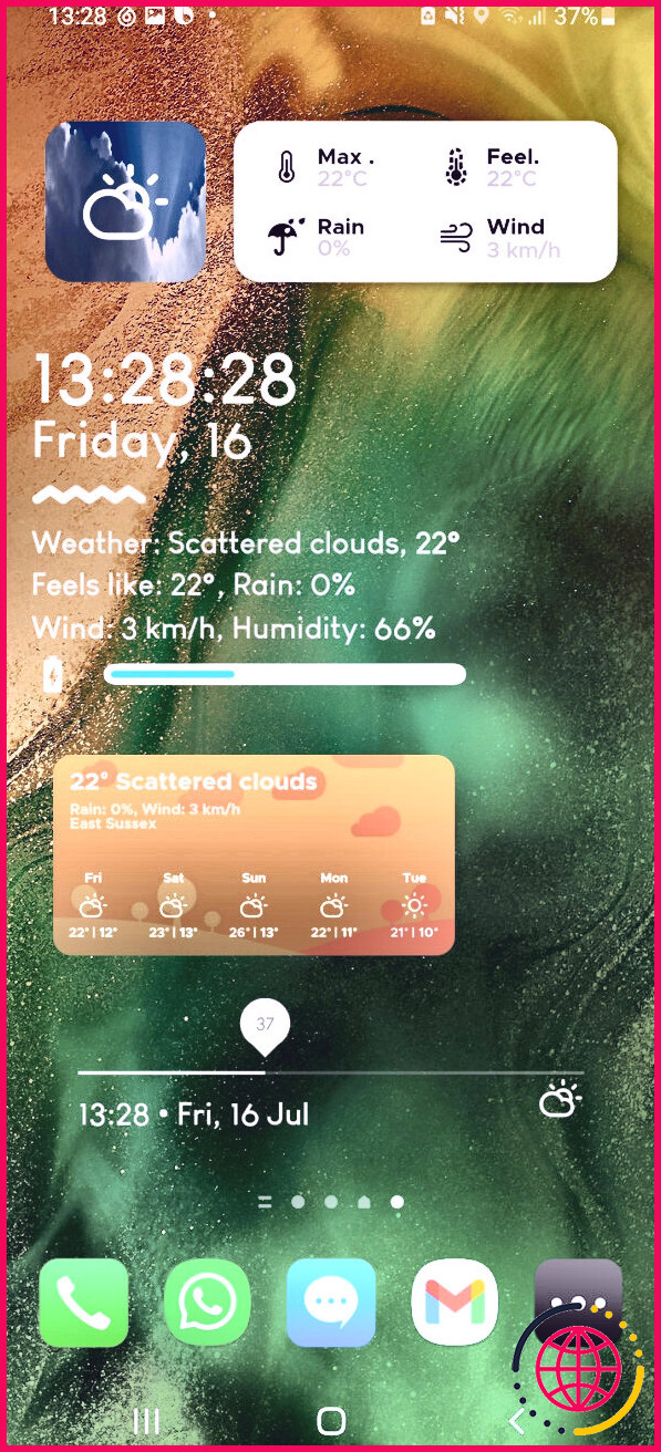Overdrop widgets météo pour Android