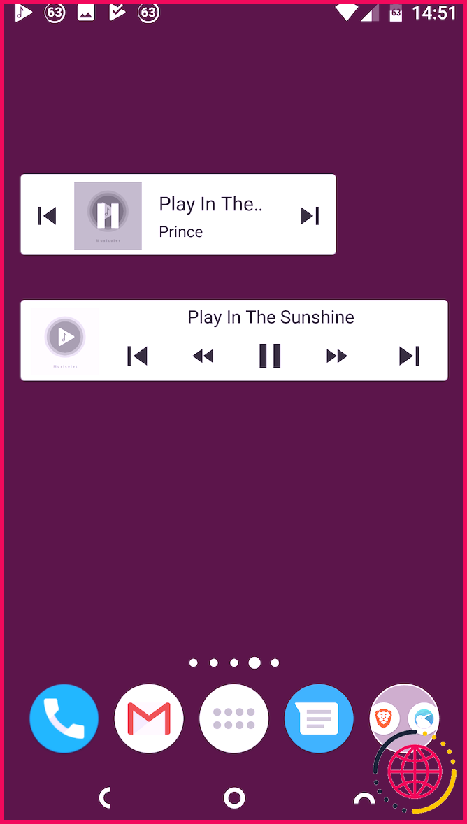 meilleur widget de musique Android 1