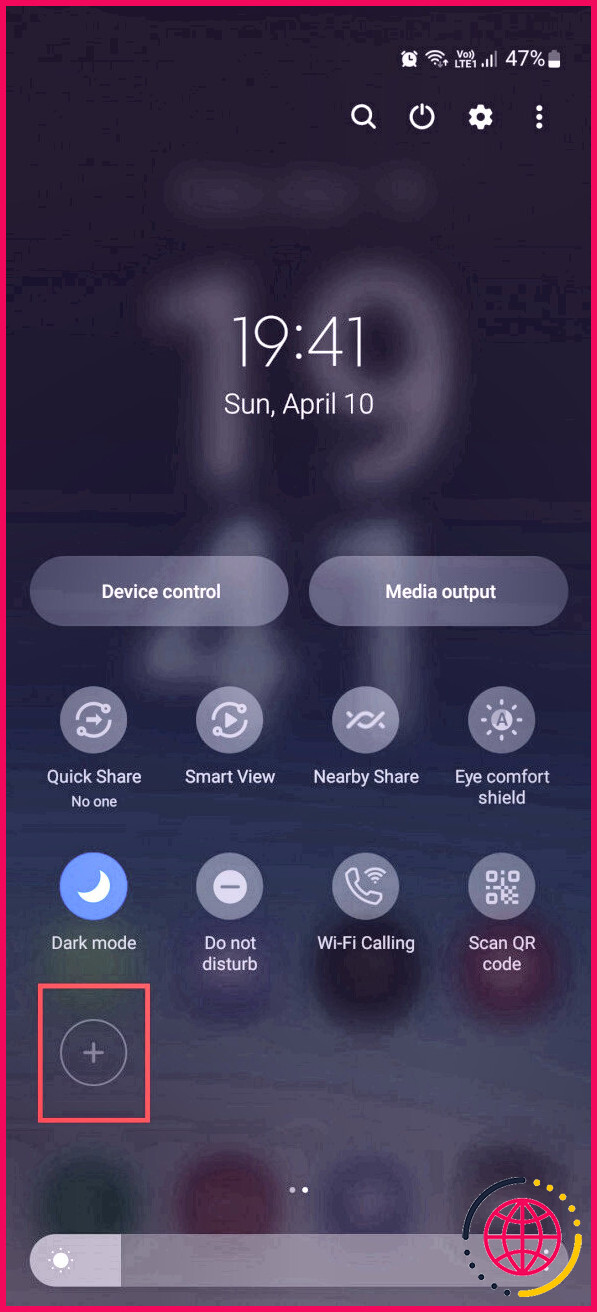 Panneau Paramètres rapides de Samsung Ajouter des boutons
