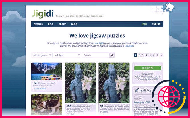 Site de puzzle Jigidi