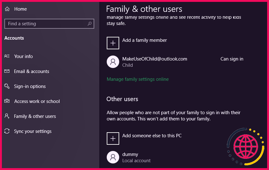 Windows 10 Ajouter un nouveau compte d'utilisateur