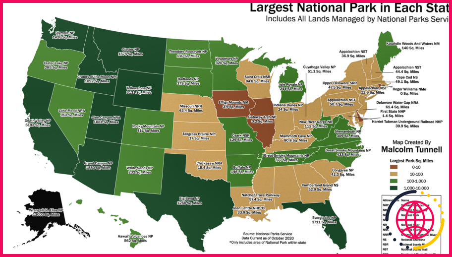 Combien y a-t-il de parcs nationaux aux États-unis ?