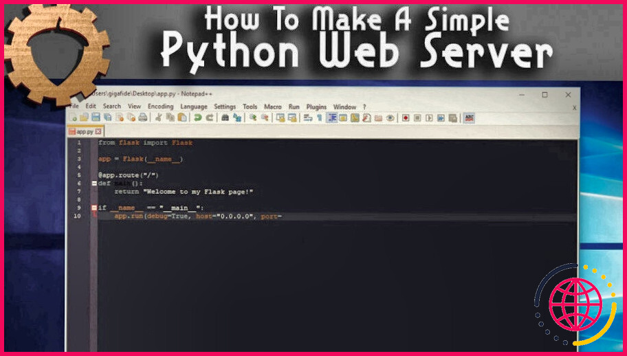 Comment démarrer un serveur web en python ?
