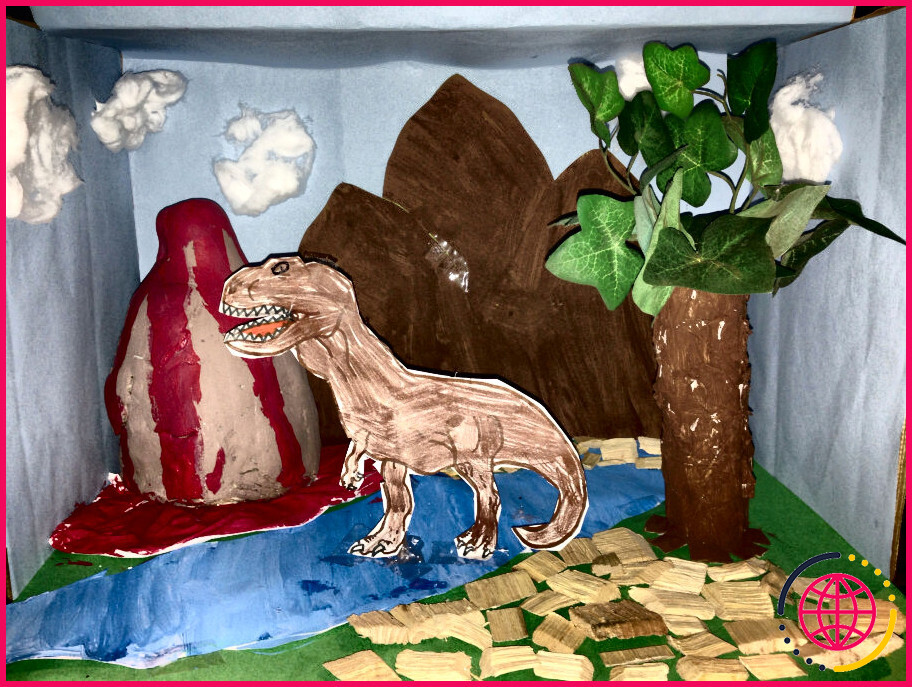 Comment faire un diorama de dinosaures à partir d'une boîte à chaussures ?
