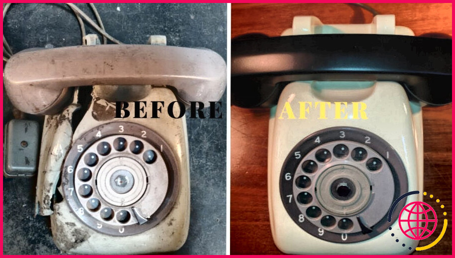 Comment nettoyer un vieux téléphone à cadran ?