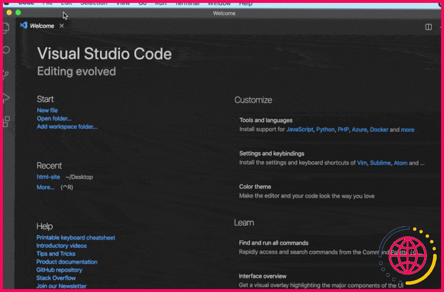 Comment ouvrir un projet html dans visual studio ?
