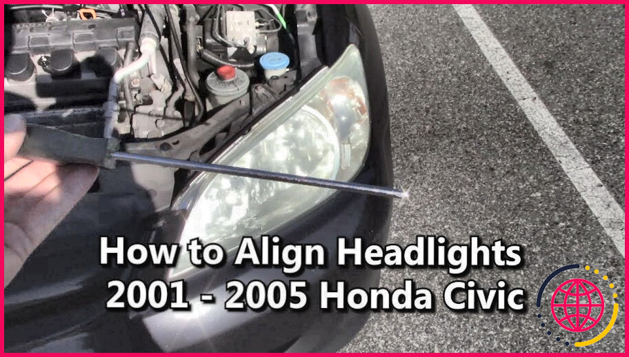 Comment régler les phares d'un honda crv 2003 ?
