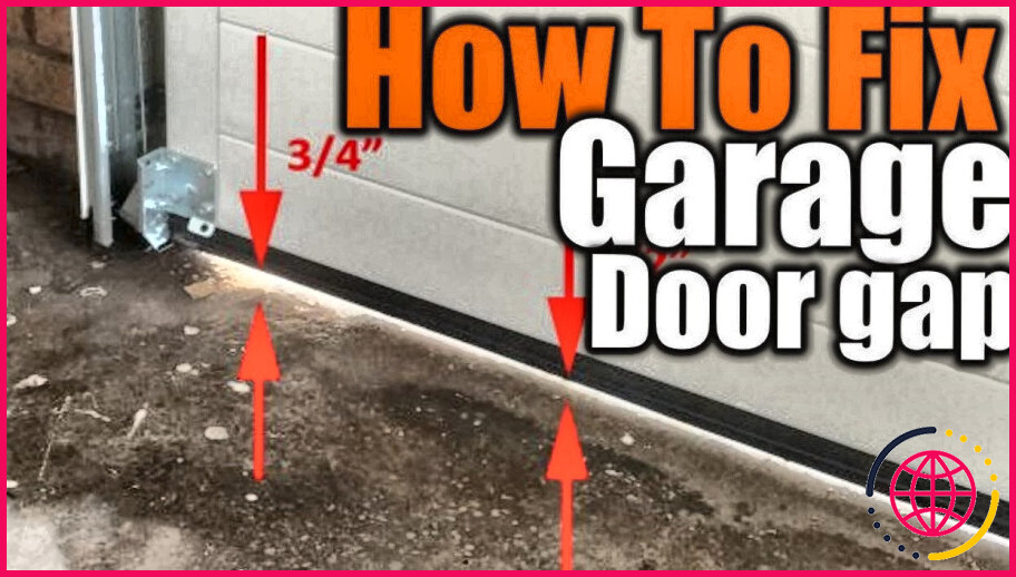 Comment réparer un espace entre ma porte de garage et l'allée ?
