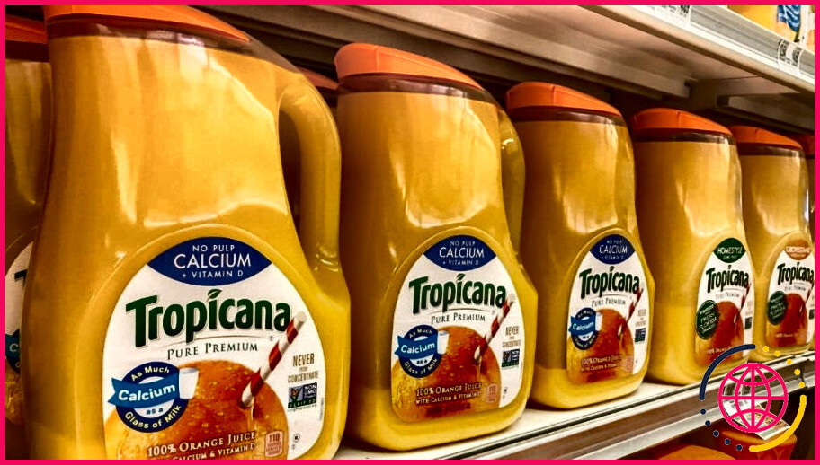 Le jus d'orange tropicana contient-il du potassium ?
