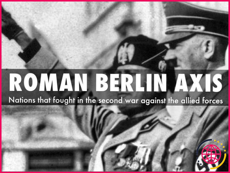 Quel était le but de l'axe rome berlin ?
