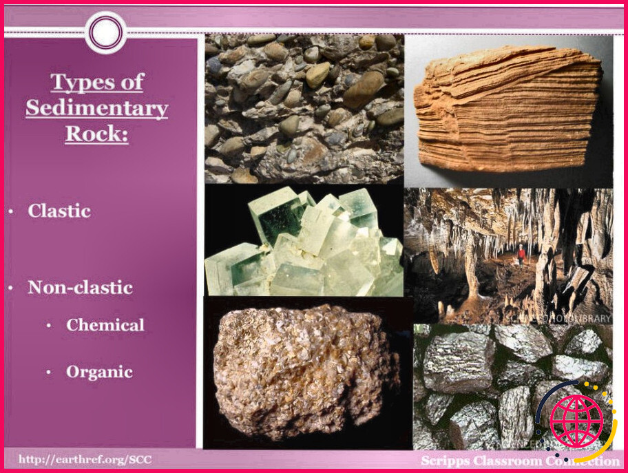 Quelles sont les caractéristiques d'une roche sédimentaire clastique ?
