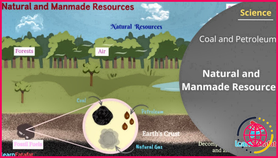 Quelles sont les ressources naturelles créées par l'homme ?