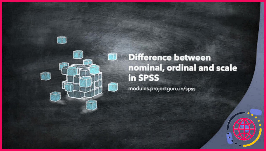 Qu'est-ce qu'une échelle ordinale et nominale dans spss ?
