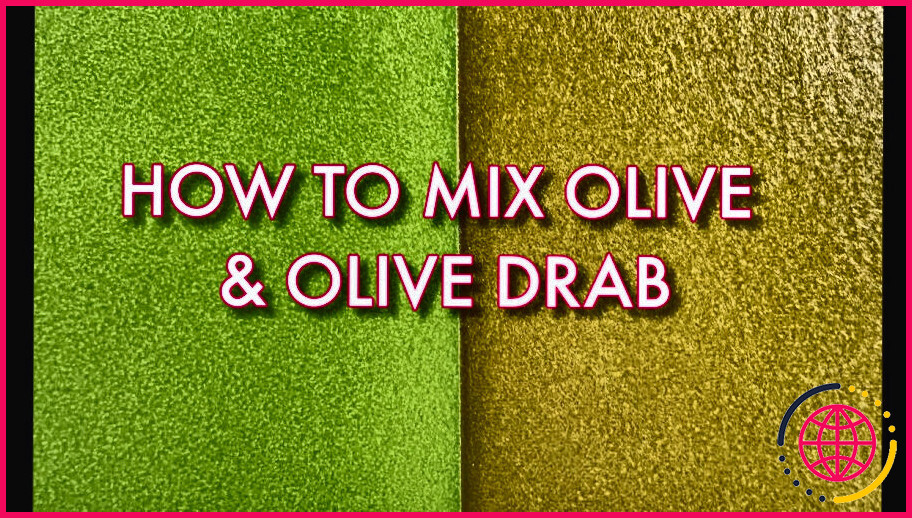 Comment mélanger la peinture olive drab ?
