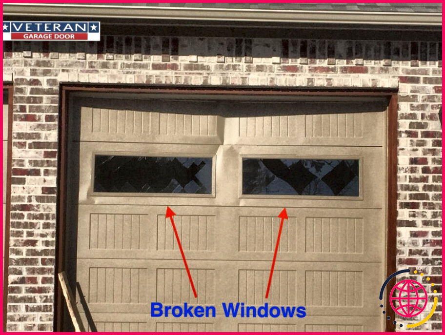 Comment réparer la vitre de ma porte de garage ?

