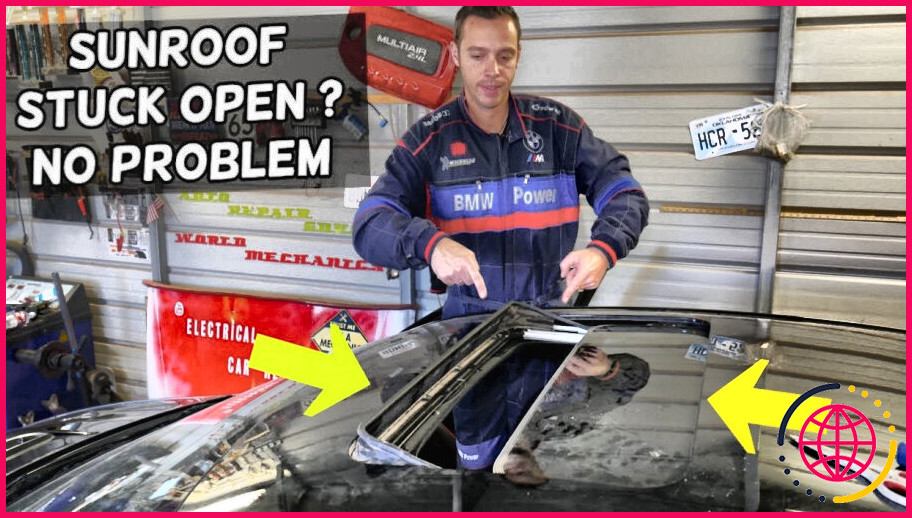 Comment réparer un toit ouvrant coincé ouvert ?

